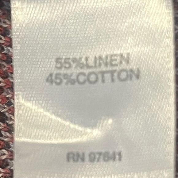 J Jill Linen & Cotton 3/4 Sleeve Boho Print Boat Neck Sweater Top Sz XL - Picture 6 of 7